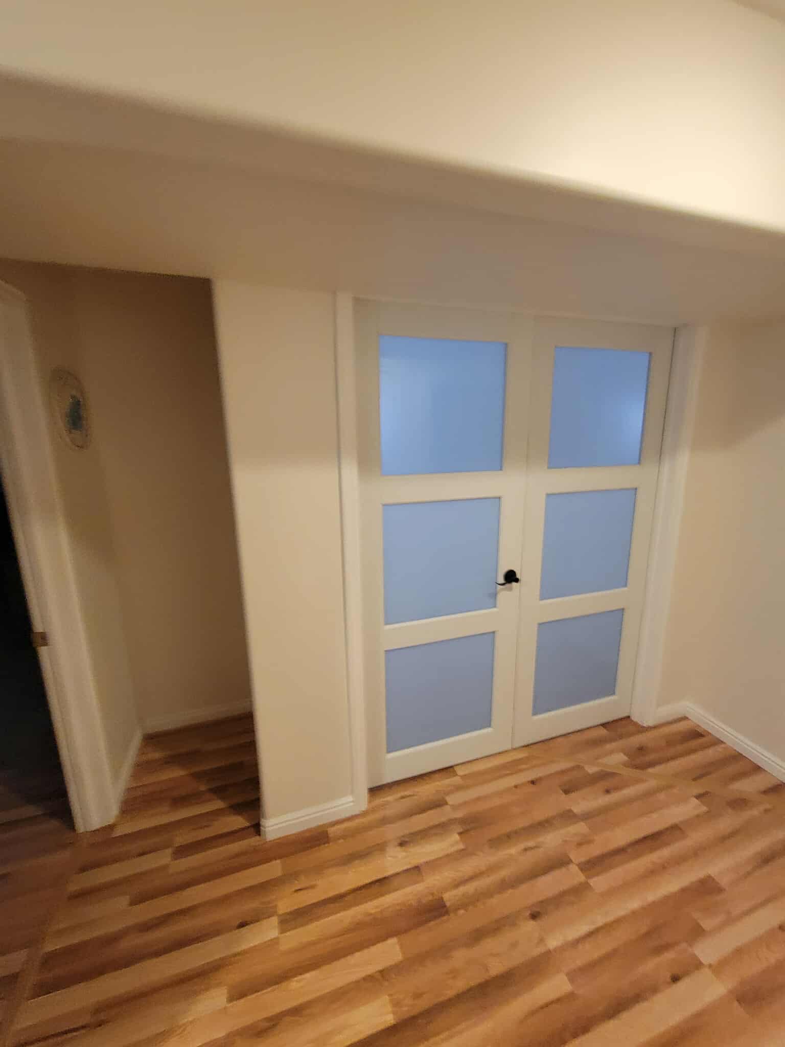 Finished basement full room view